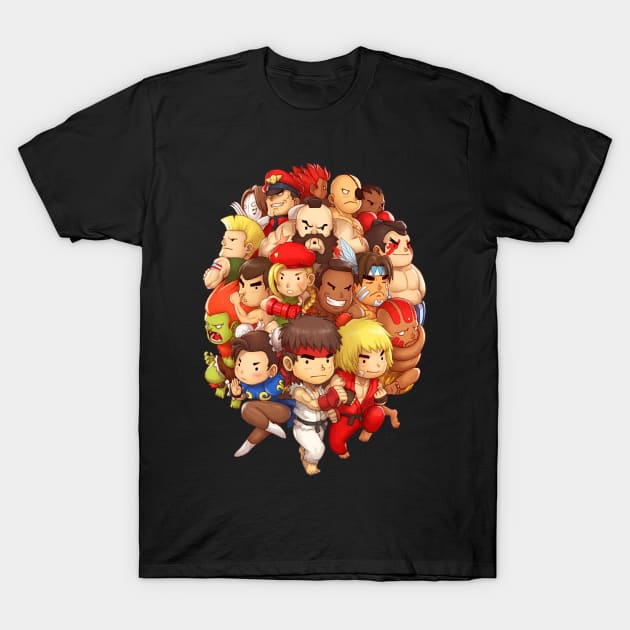 Super Street Fighter II Chibi T-Shirt by Pop Fan Shop